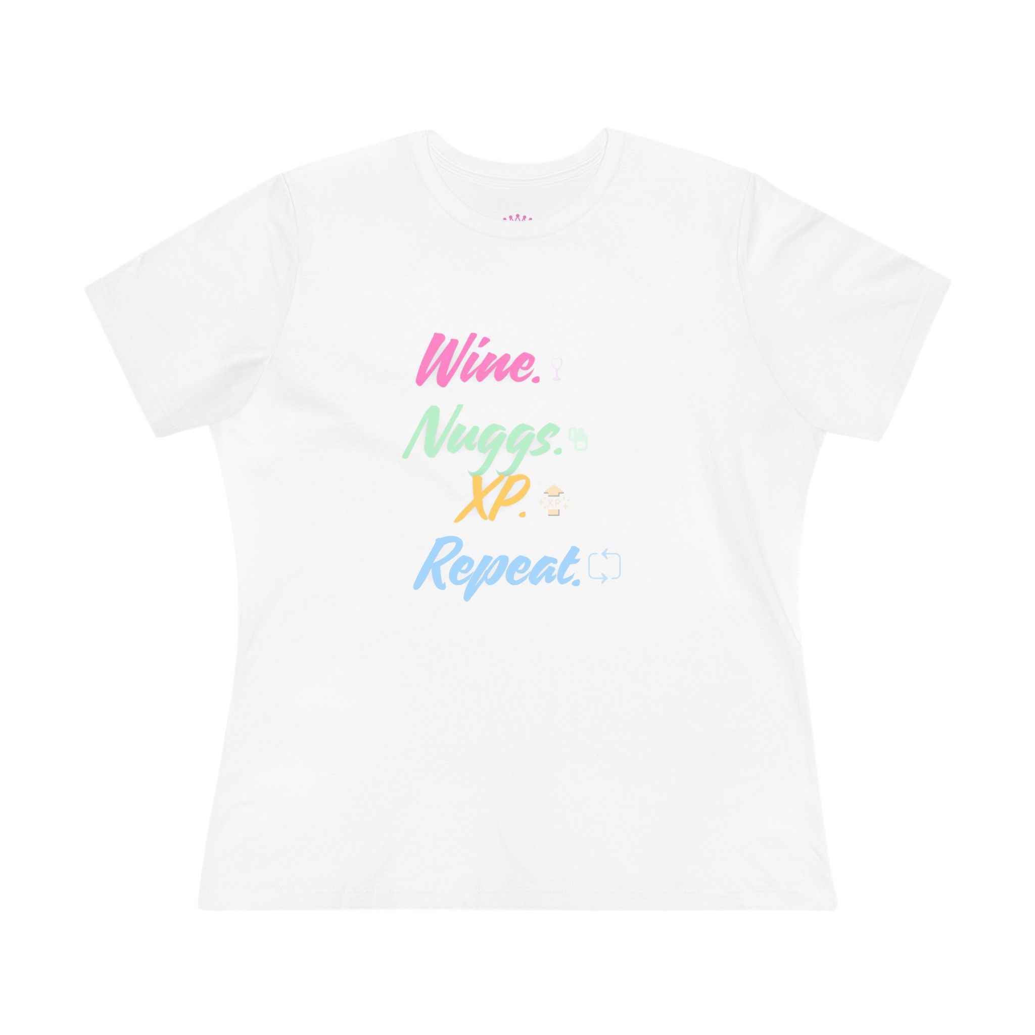 “Wine, Nuggs, XP, Repeat” Cozy Tee
