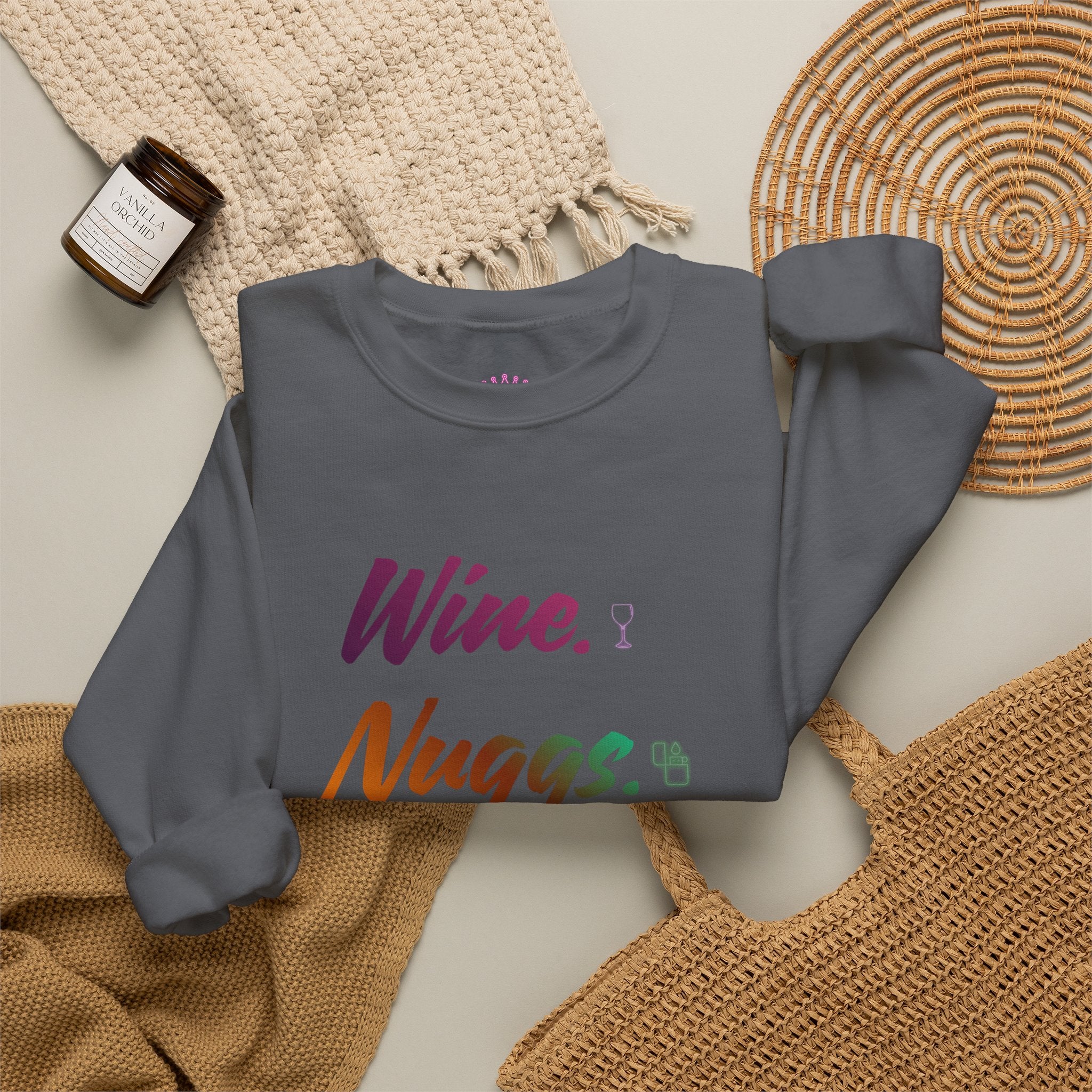 “Wine, Nuggs, XP, Repeat” Crewneck Sweatshirt