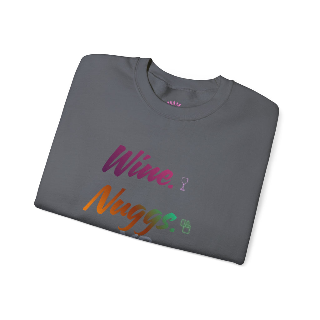 “Wine, Nuggs, XP, Repeat” Crewneck Sweatshirt