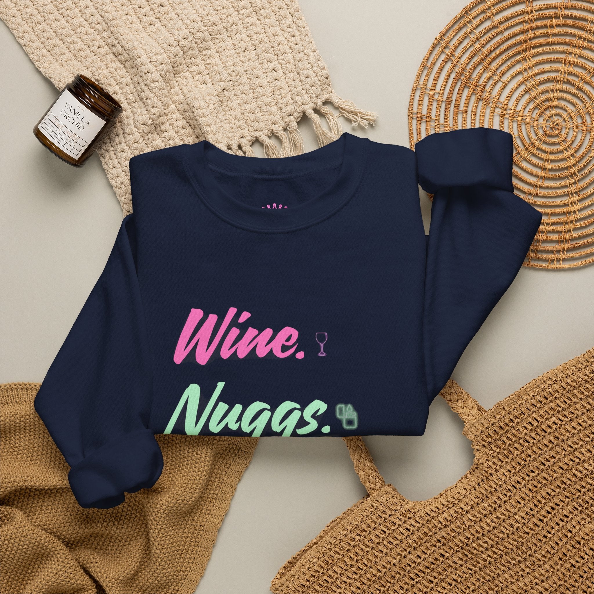 “Wine, Nuggs, XP, Repeat” Crewneck Sweatshirt