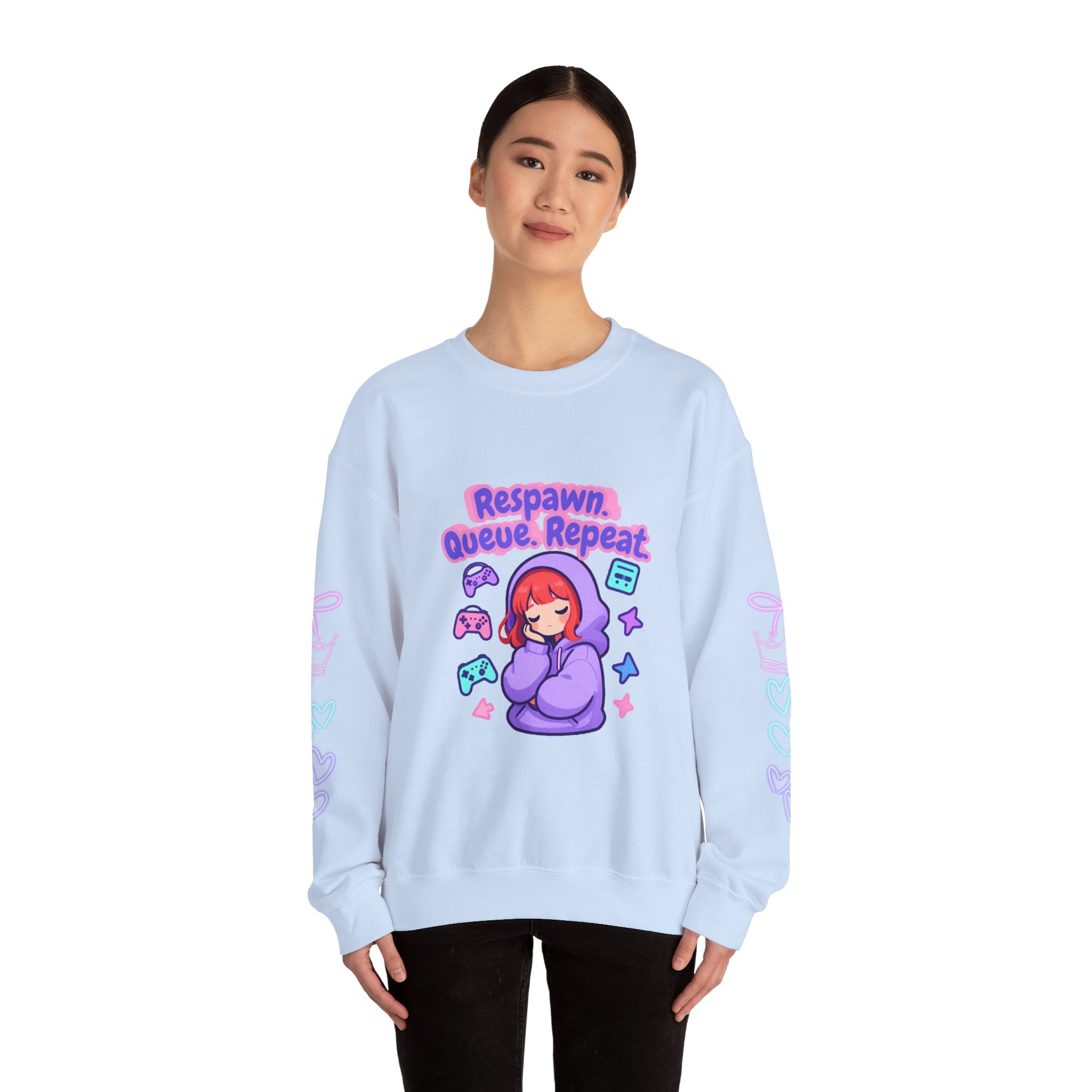 Respawn, Queue, Repeat Cozy Sweatshirt