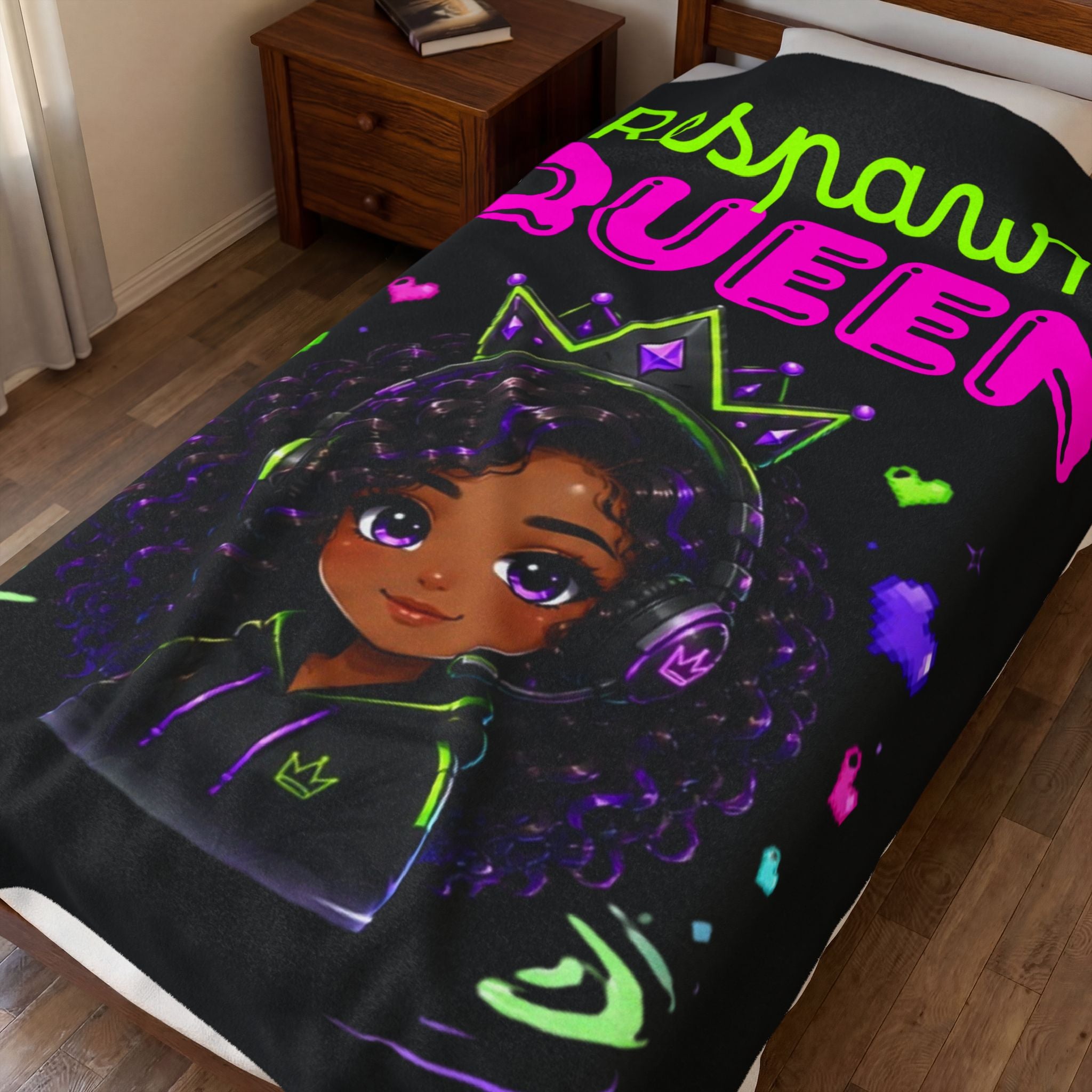 Chibi Queen Raven Plush Blanket