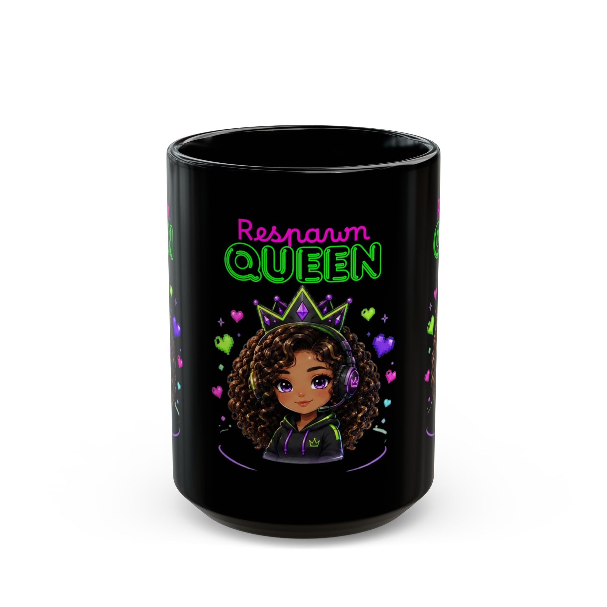 Chibi Queen Phoenix Black Mug