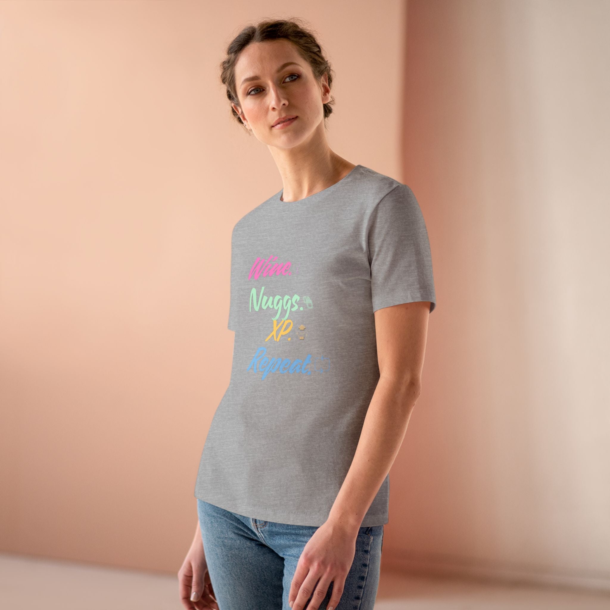 “Wine, Nuggs, XP, Repeat” Cozy Tee