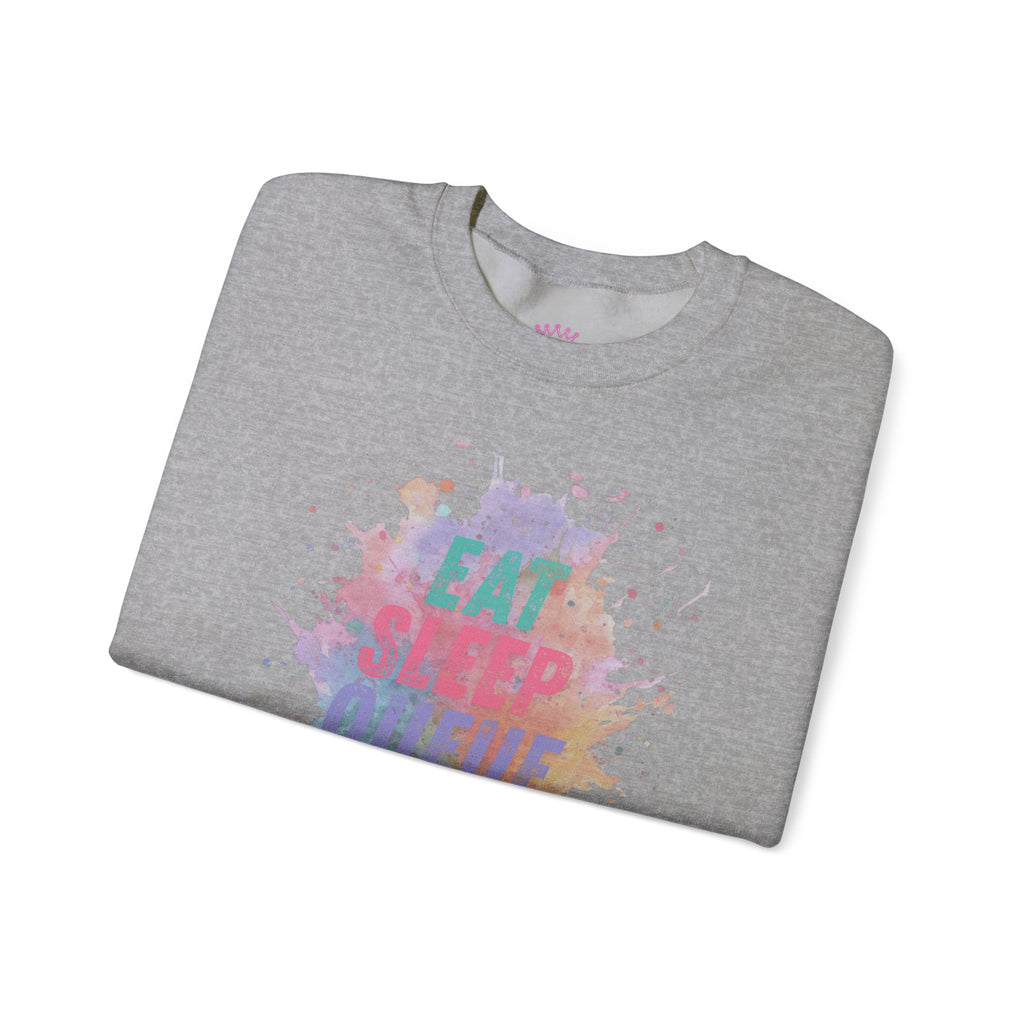 Eat Sleep Queue Repeat Crewneck Sweatshirt