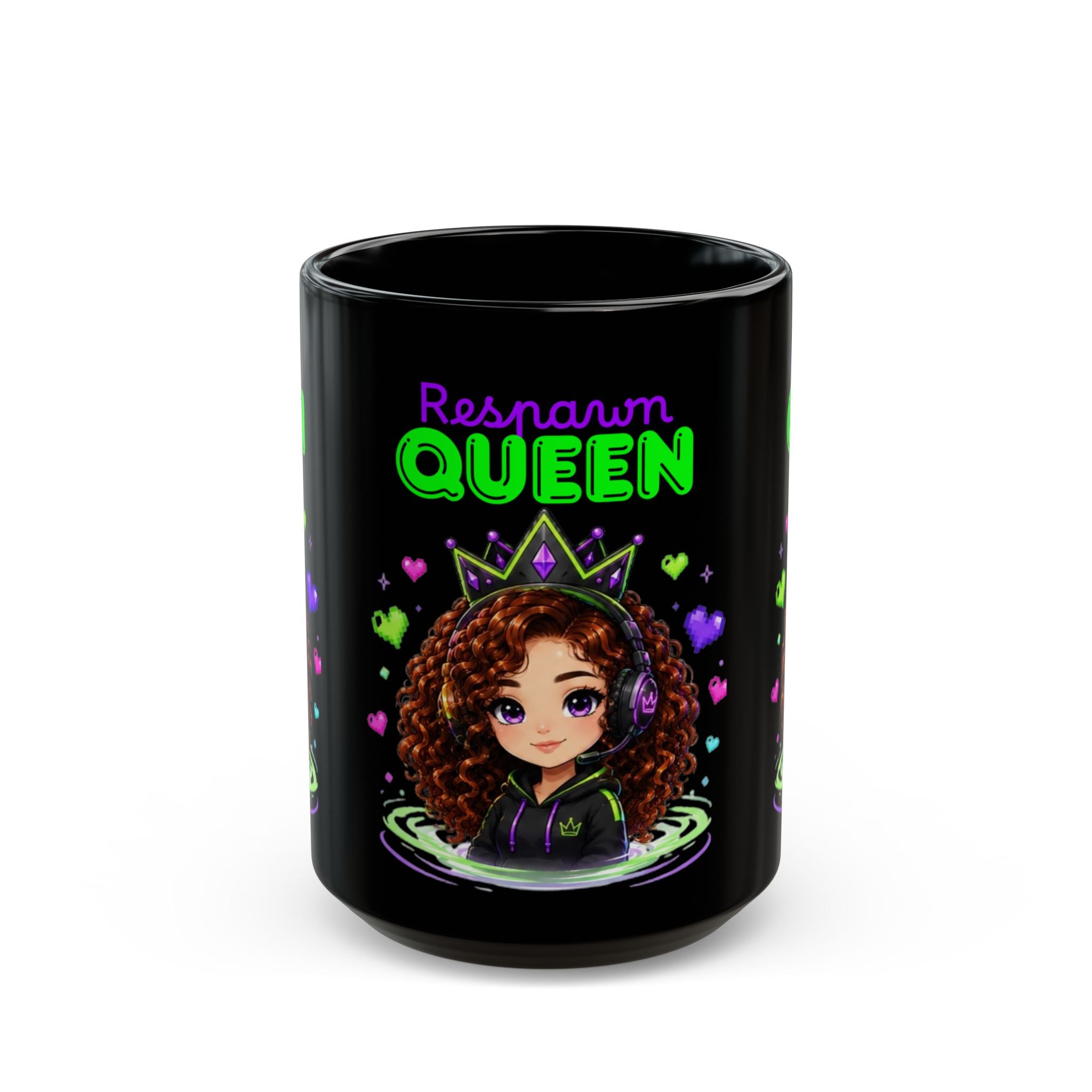 Chibi Queen Junie Black Mug
