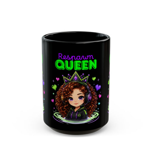 Chibi Queen Junie Black Mug