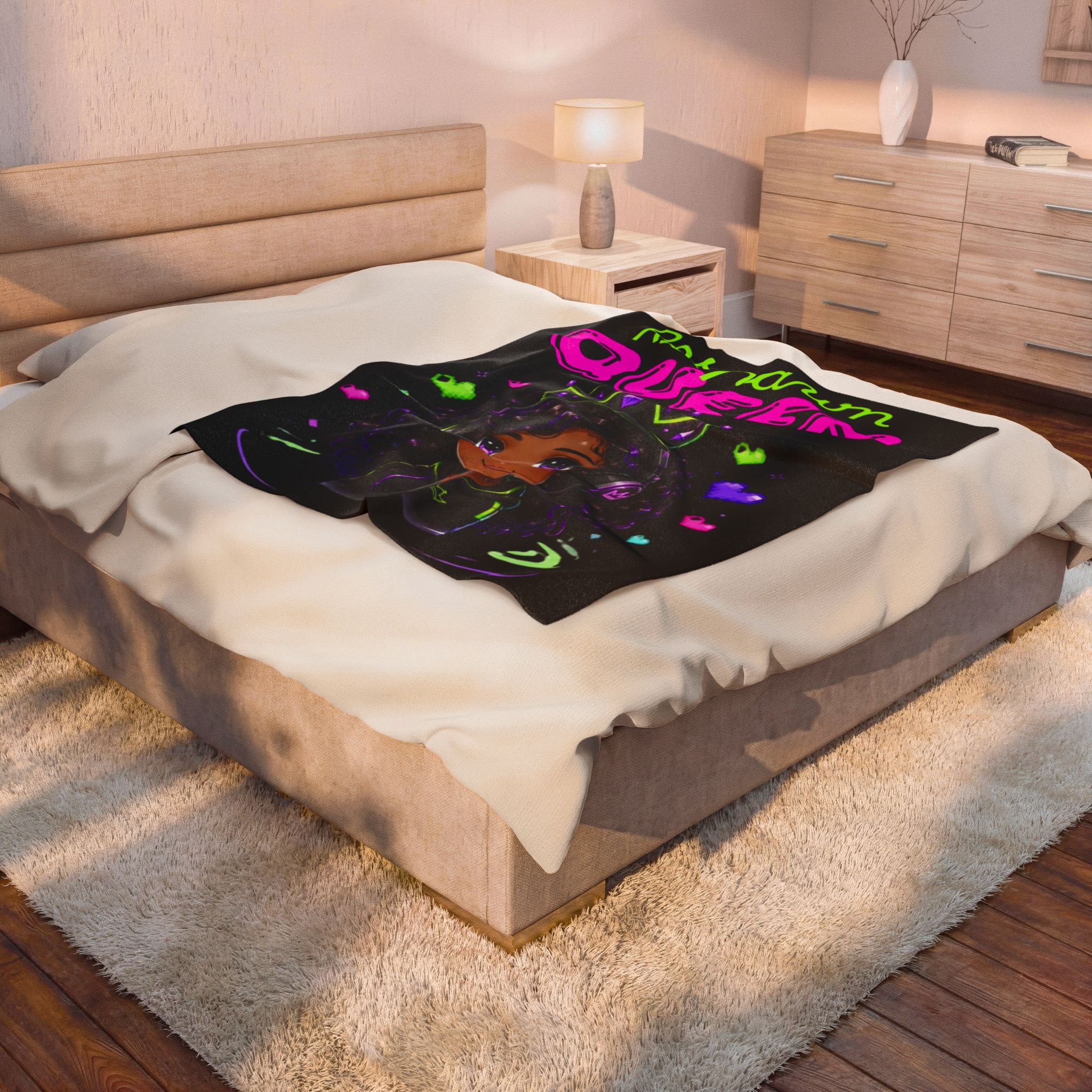 Chibi Queen Raven Plush Blanket