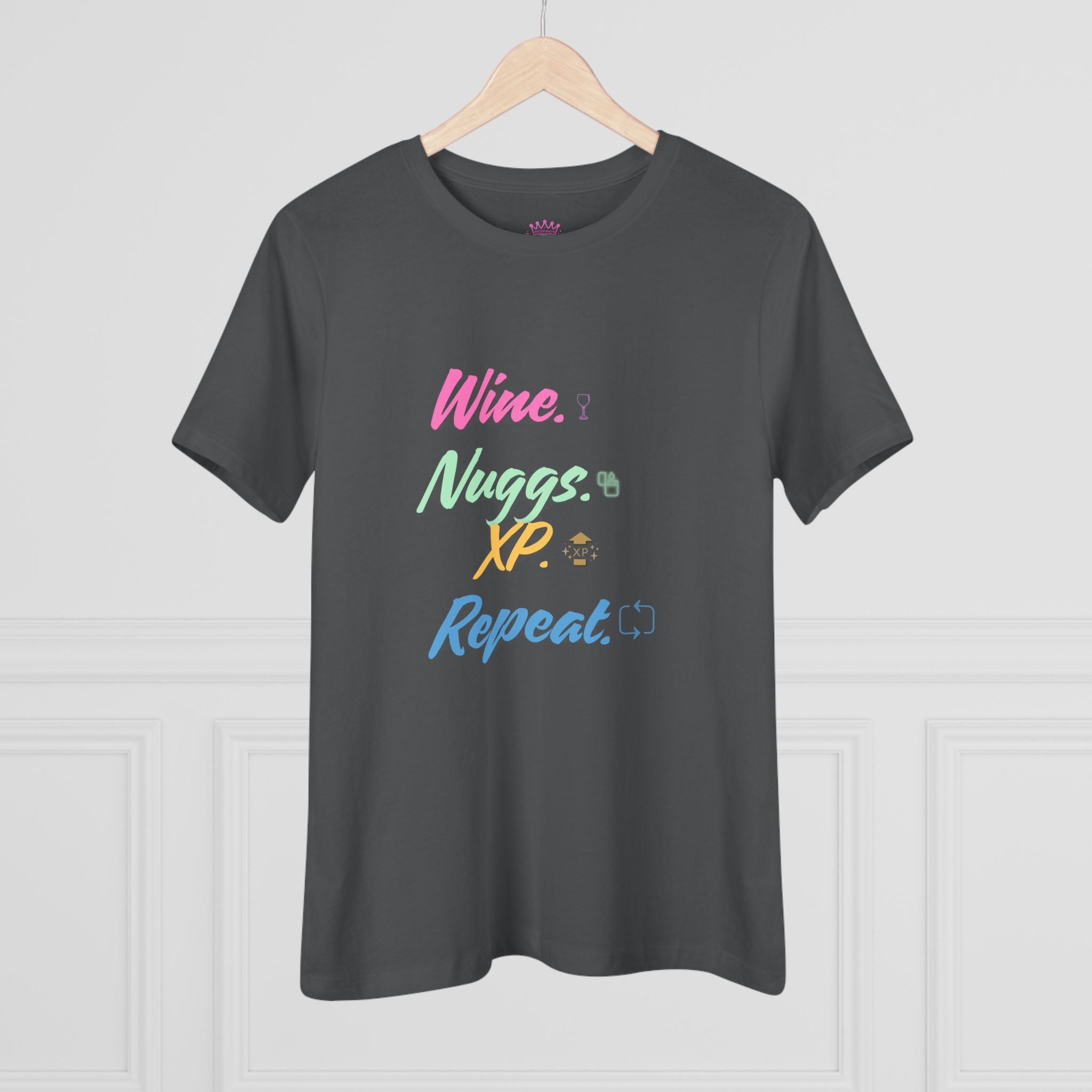 “Wine, Nuggs, XP, Repeat” Cozy Tee